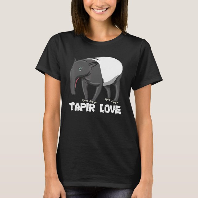 Camiseta Tapir Love Mammal Da América Do Sul Vida Selvagem  (Frente)