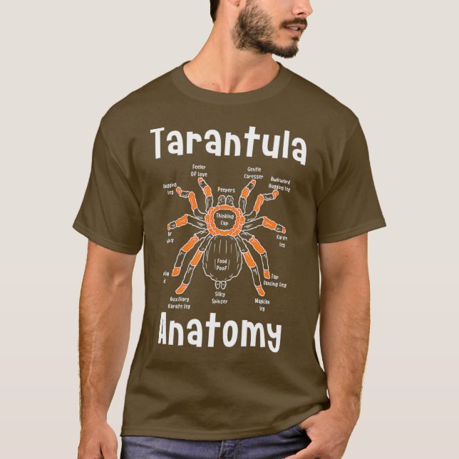 Camiseta Tarantula Anatomia Aranha Engraçada (Frente)