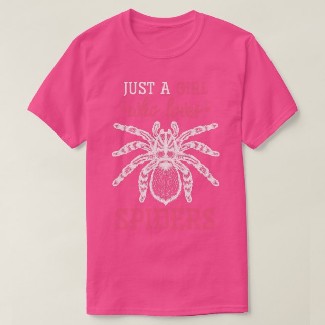 Camiseta Tarantula Arachnid Animal Gift Girl Spider (Frente do Design)