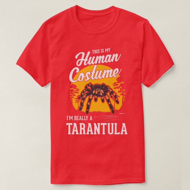 Camiseta Tarantula Human Costume Halloween Tarantula Premiu (Frente do Design)