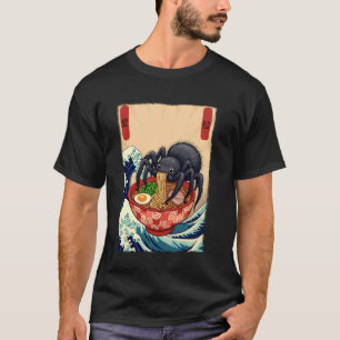 Camiseta Tarantula Ramen Arte Japonês Grande Onda Kanagawa 