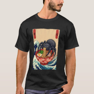 Camiseta Tarantula Ramen Japonês Excelente de Arte Wave Kan