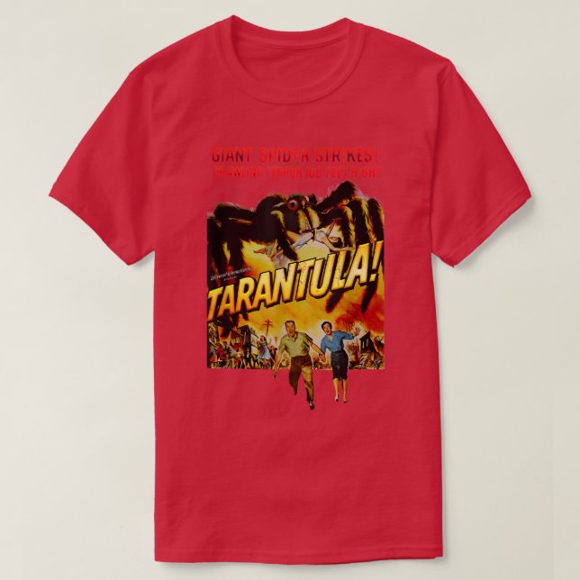 Camiseta Tarantula Retro Horror Spider Movie Halloween (Frente do Design)