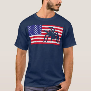 Camiseta Tarantulas EUA Patriota Americana Flag Men K