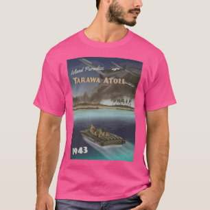 Camiseta Tarawa 1943 - Poster de viagens Atoll Coral
