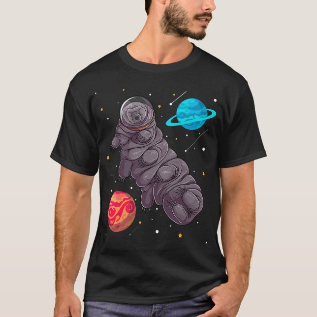 Camiseta Tardígrado No Astronauta Do Urso Espacial Microbio (Frente)