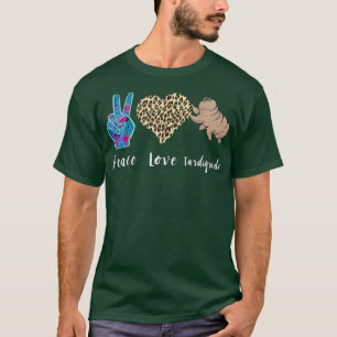 Camiseta Tardigre Love Peace Water Bear Microbiology Scienc
