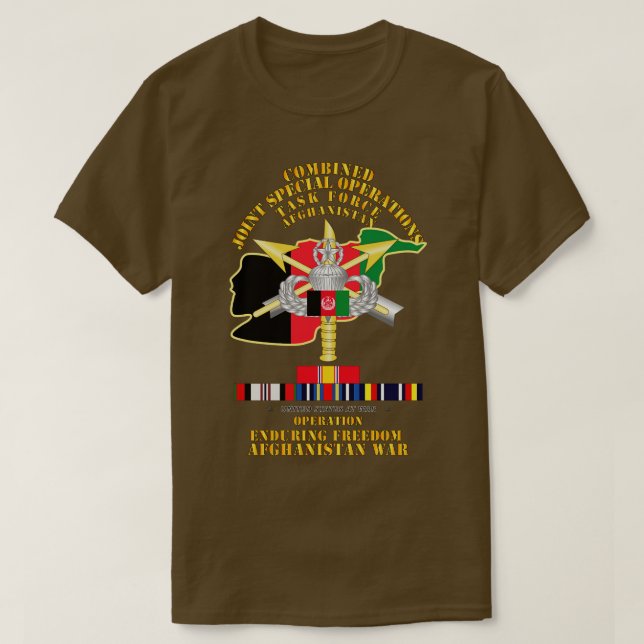 Camiseta Tarefa de Operações Especiais Conjuntas OEF Afegão (Frente do Design)