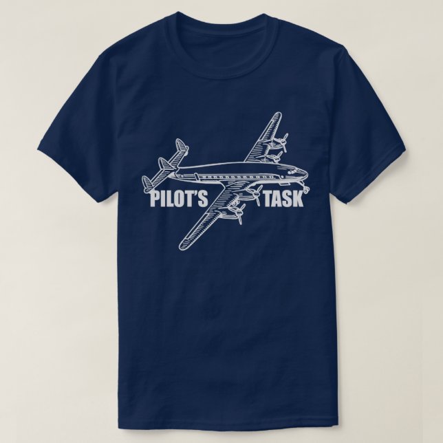 Camiseta Tarefa - Piloto Flugzeug Propellermaschine Geschen (Frente do Design)