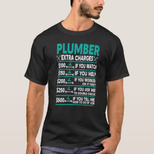 Camiseta Tarifa horária de Encargos Extra do Canalizador