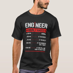 Camiseta Tarifa Horária de Engenheiro Engenharia Mecânica 1