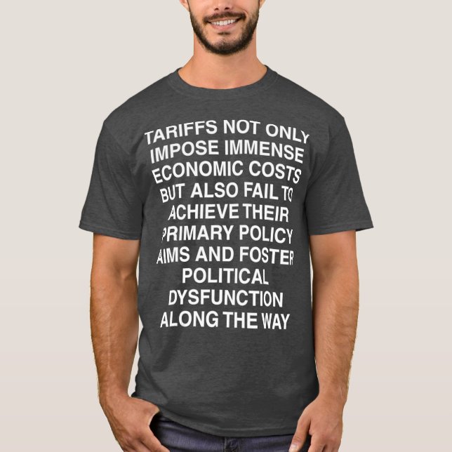 Camiseta Tarifas Promovem Disfunção Política Trump (Frente)