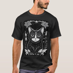 Camiseta Tarot Card A Bruxa Occulta Gato Celestial Kitten