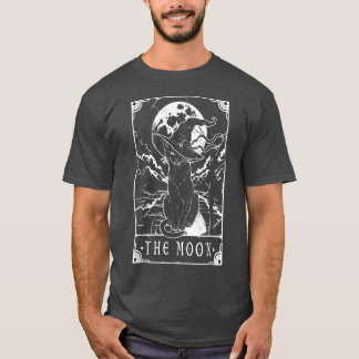 Camiseta Tarot Card Crescent Moon And Black Cat Witch Hat H