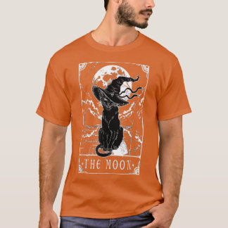 Camiseta Tarot Card Crescent Moon And Black Cat Witch Hat H