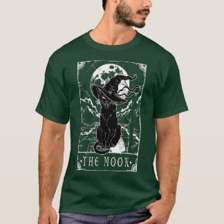 Camiseta Tarot Card Crescent Moon E Black Cat Witat Hat