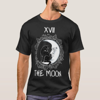 Camiseta Tarot Card Crescent Moon E Cat Graphic jersey Pu