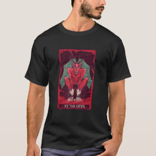 Camiseta Tarot Card Devil O Diabo Motif Jogando Cartões