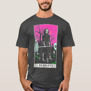 Camiseta Tarot Card Engraçado Gym Deadlifes Workout Occult 