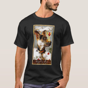 Camiseta Tarot Card Knight Of Cup And Dog Cosmic Graphic Do