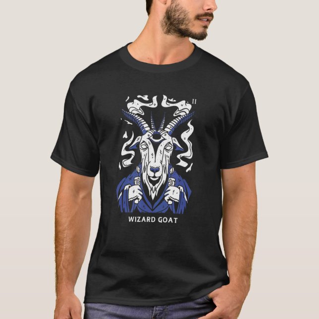 Camiseta Tarot Card No 2 The Occult Magic Goat (Frente)