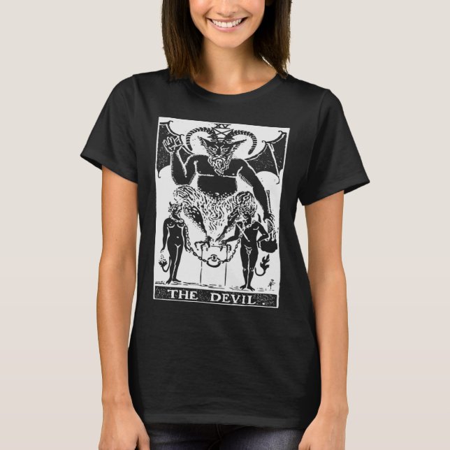 Camiseta Tarot Card O Diabo O Diabo Oculta (Frente)