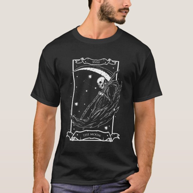 Camiseta Tarot Card O Estilo De Morte Da Lua Xviii (Frente)