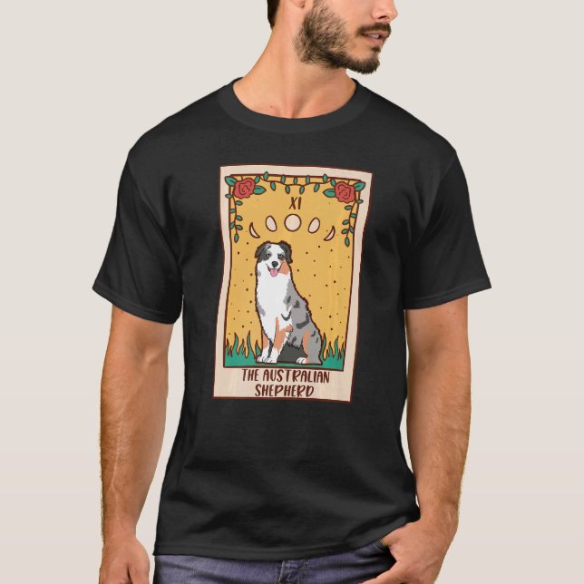 Camiseta Tarot Card Occult Magic Occultism Dog australiano (Frente)
