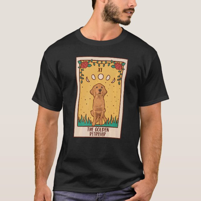 Camiseta Tarot Card Occulus Magic Occultism Dog Retr (Frente)