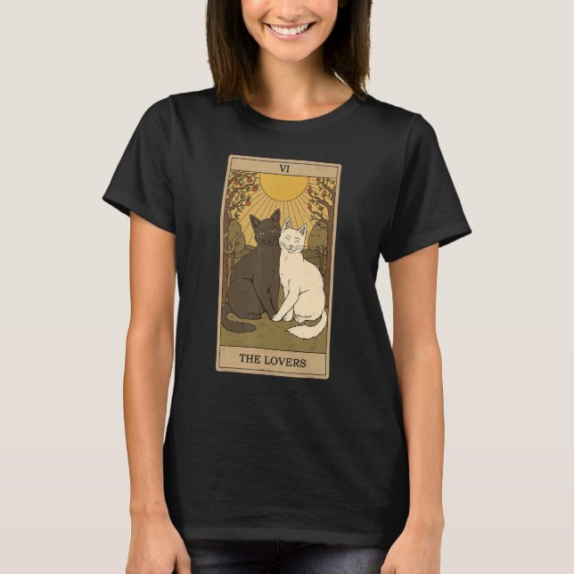Camiseta Tarot Card The And Cat Tarot (Frente)
