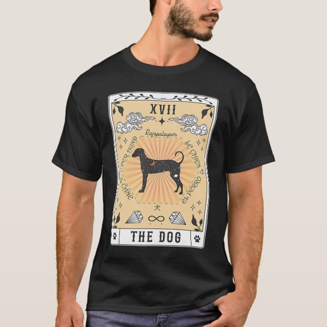 Camiseta Tarot Card The Dog Rajapalayam Celestial Space Gal (Frente)