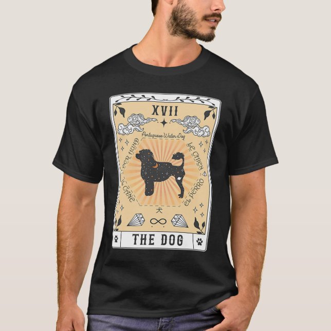 Camiseta Tarot Card The Dog Water Celestial Spac (Frente)