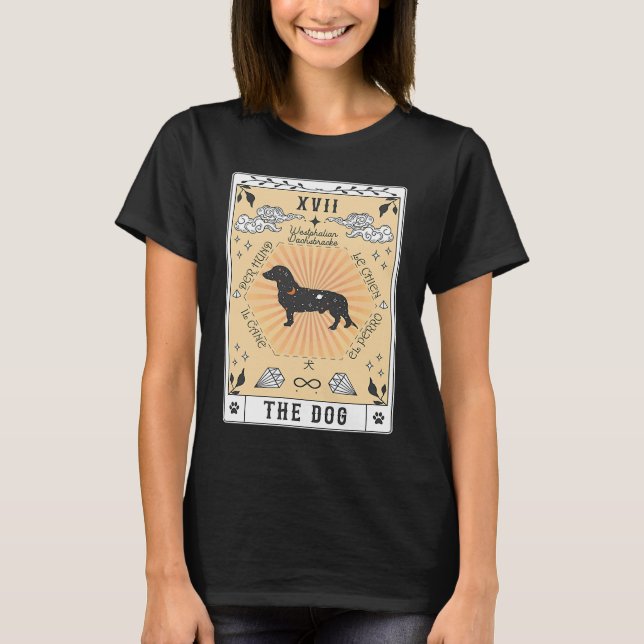 Camiseta Tarot Card The Dog Westphalian Dachsbracke Celesti (Frente)