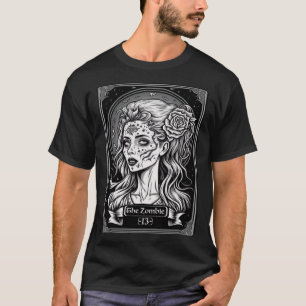 Camiseta Tarot Card The Zombie Occult Witch Celestial