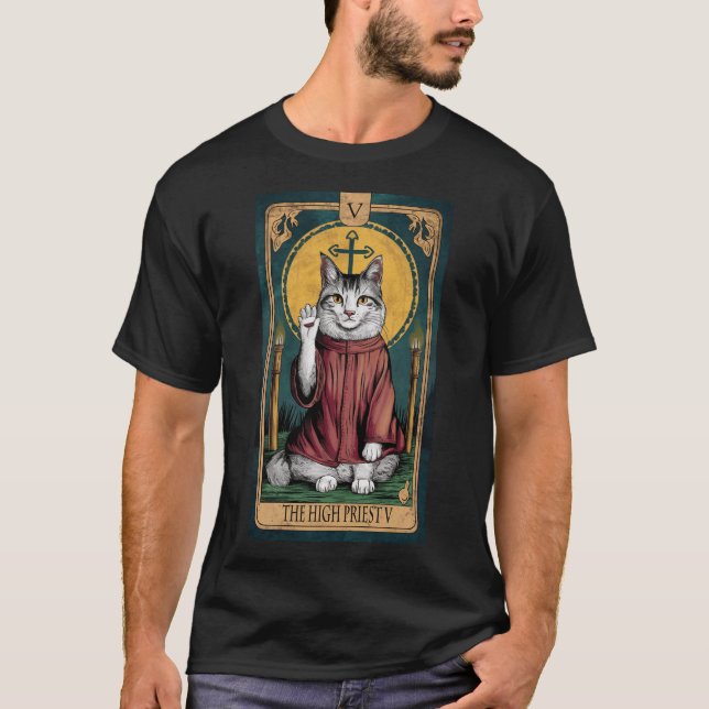 Camiseta Tarot Card V - O Sacerdote Alto (Frente)