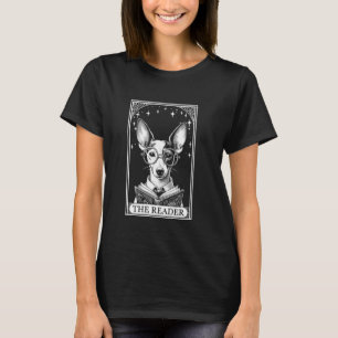 Camiseta Tarot Card Vintage Rat Terrier Dog Book