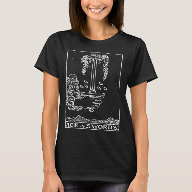 Camiseta Tarot Cards Ás de Espadas Ocultas (Frente)