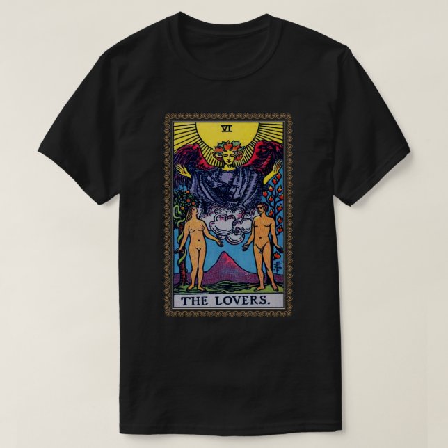 Camiseta Tarot carta os amantes 2 (Frente do Design)