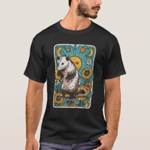 Camiseta Tarot de Gambá Possum Bruxaria Goth Oculto Mulhere