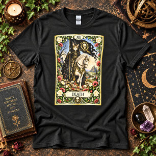 Camiseta Tarot do Gato da Morte - Transformação e Renovação