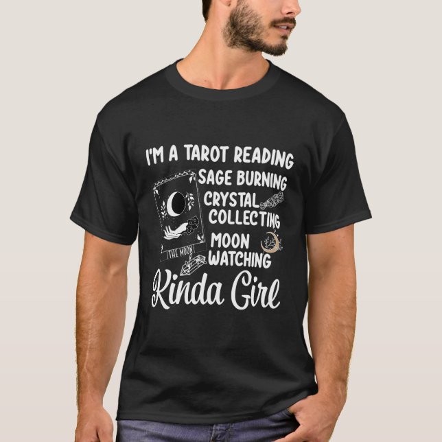 Camiseta Tarot Reading Moon Phases Crystal Sage Burting Mys (Frente)