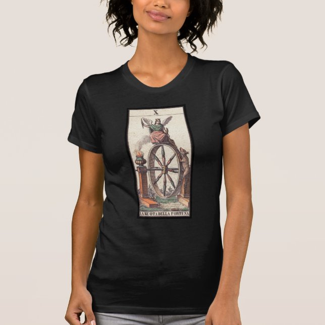 Camiseta Tarot: Roda da fortuna (Frente)