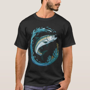 Camiseta Tarpon Sea Power – Tarpon Saltando em Águas Trop