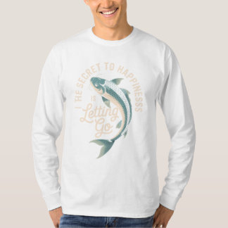 Camiseta Tarquoise Fish Quote Tee Gráfico