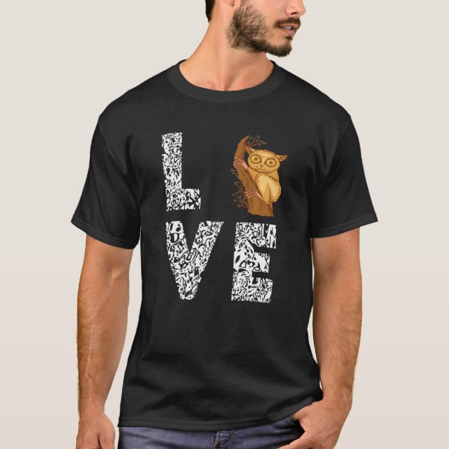 Camiseta Tarsier Love Leopard Philippine Animal Tarsier Mon (Frente)
