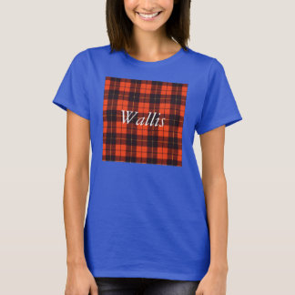 Camiseta Tartan do Scottish da xadrez do clã de Wallis