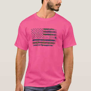 Camiseta Tartan escocês do clã Wood bandeira dos EUA kilt E
