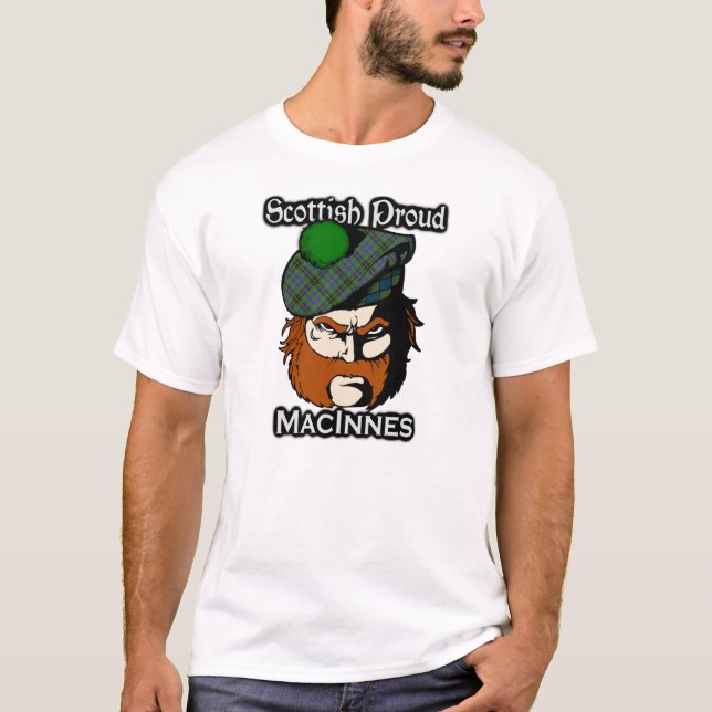 Camiseta Tartan orgulhoso escocês de MacInnes do clã (Frente)