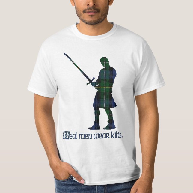 Camiseta Tartan real do Scottish de Campbell dos Kilts do (Frente)