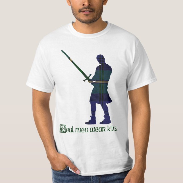 Camiseta Tartan real do Scottish de Gordon dos Kilts do (Frente)
